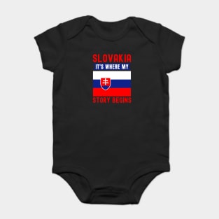 Slovakia It's Where My Story Begins Baby Bodysuit